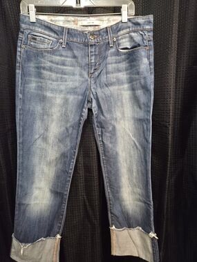 Joe's Jeans Distressed Cropped Blue Denim Jeans